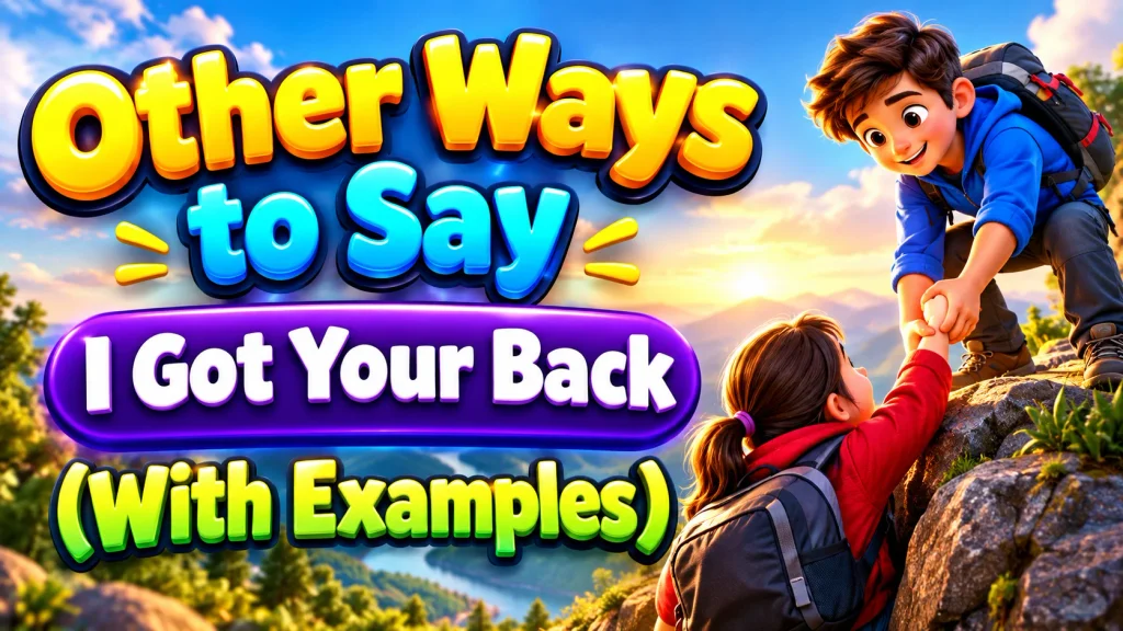 Other Ways to Say “I Got Your Back” (With Examples)