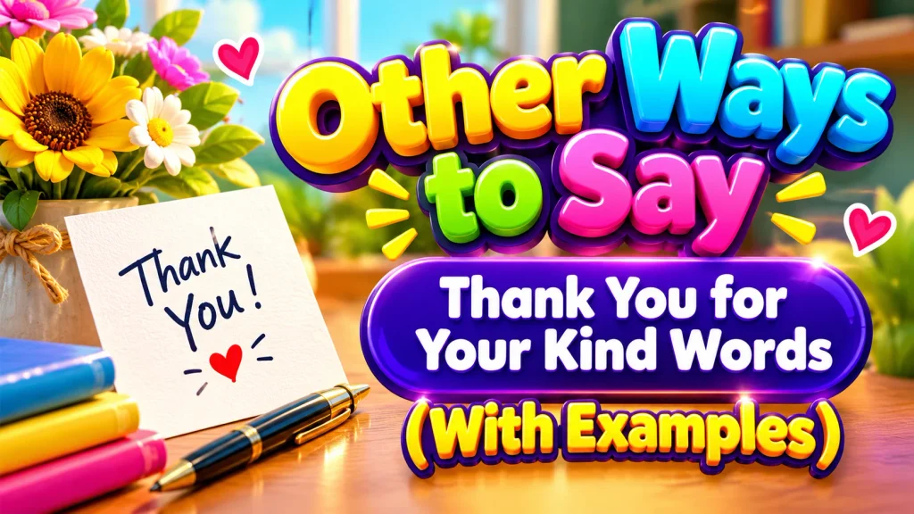 Other Ways to Say “Thank You for Your Kind Words” (With Examples)