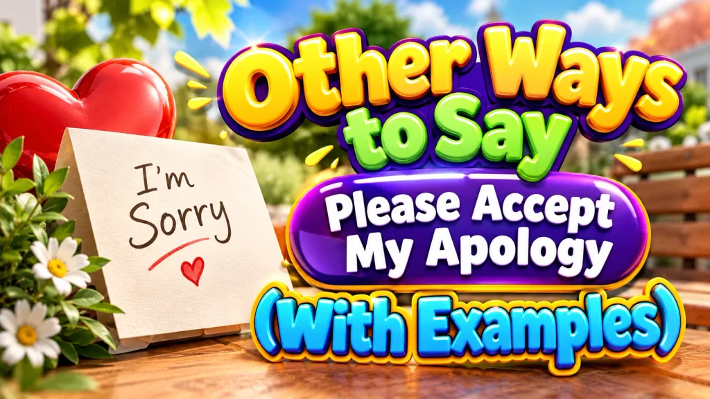 Other Ways to Say “Please Accept My Apology”